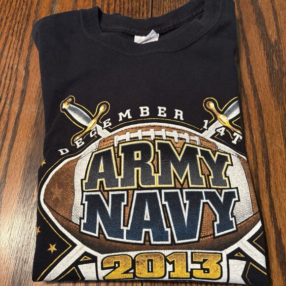 Army Navy 2013 Football Game Front Back Graphic Long Sleeve T Shirt MENS S Black - Picture 13 of 13